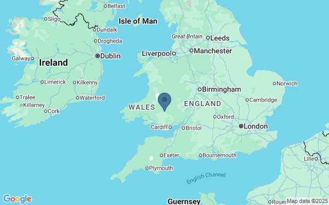 Kaart met locatie Caving Brecon Beacons National Park
